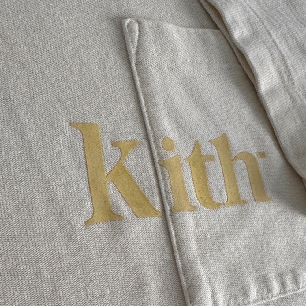 Kith Quinn Large Oversized Cream Fabric with Gold Logo